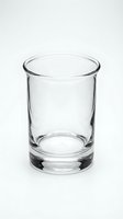 Empty clear glass cup isolated on white background, ready for beverage mockups, product design, and commercial use.