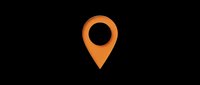 Orange location pin marker isolated on transparent background, ready for web design, app development, maps, navigation graphics, and digital projects.