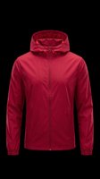 Burgundy windbreaker jacket isolated on transparent background, ready for t-shirt design, sublimation, print-on-demand products, stickers and clipart use.