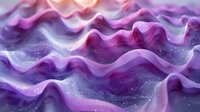 Dreamy abstract waves in purple and pink hues with sparkling particles create flowing cosmic pattern for backgrounds and creative designs.