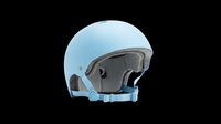Light blue sports helmet isolated on transparent background, ready for t-shirt design, stickers, clipart, print on demand, and sublimation projects.