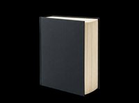 Closed hardcover book with black cover and natural wood pages, isolated on transparent background, ready for clipart, print-on-demand, t-shirt design, stickers, and sublimation projects.