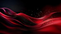 Flowing red and black waves with glowing particles create dynamic abstract background composition with smooth gradient transitions and sparkle effects.