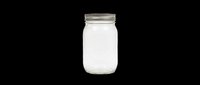 Glass mason jar with metal lid, isolated on transparent background. Ready for T-shirt design, stickers, clipart, print on demand, and sublimation projects.