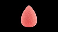 Pink teardrop makeup blending sponge isolated on transparent background, ready for beauty clipart, stickers, t-shirt design, print on demand, and sublimation projects.