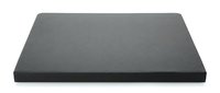 Dark gray foam cushion pad isolated on white background for seating furniture upholstery and comfort applications in interior design projects.