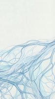 Abstract blue flowing lines creating organic wave patterns on neutral beige background for modern design projects and digital artwork applications.
