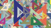 Abstract geometric pattern with colorful triangular shapes and overlapping forms creating modern artistic composition for contemporary design projects.