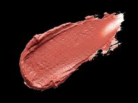 Coral nude lipstick smear swatch isolated on transparent background, ready for beauty, cosmetic, makeup design, stickers, print on demand, and T-shirt use.