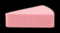 Pink triangular sponge isolated on transparent background, ready for design use in clipart, stickers, print on demand, sublimation, and t-shirt design projects.