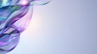 Ethereal flowing abstract shapes in purple and blue tones against soft white background create dreamy atmospheric composition for modern design projects and presentations.