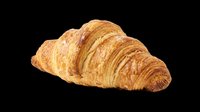 Freshly baked croissant isolated on transparent background, ready for bakery designs, food packaging, menu graphics, t-shirt prints, and culinary digital projects.
