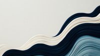 Abstract wavy layered pattern in navy blue and white tones creates modern minimalist composition with fluid organic shapes and smooth curved lines.
