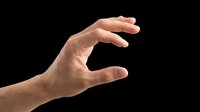 Isolated hand gesture showing open palm with fingers slightly curved, ready for design use on t-shirts, clipart, stickers, print-on-demand products, and sublimation projects on transparent background.