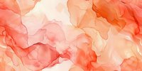 Flowing coral and peach watercolor abstract background with organic fluid shapes and delicate translucent layers creates dreamy ethereal atmosphere.