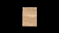 Burlap drawstring pouch isolated on transparent background, ready for clipart, print-on-demand products, t-shirt designs, stickers, and sublimation projects.