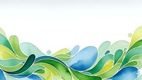 Abstract flowing waves in blue and green colors with organic shapes and swirls creating dynamic movement on light background for modern design projects.