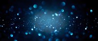 Abstract blue bokeh lights background with glowing particles and soft focus effects for modern digital design projects and creative presentations.