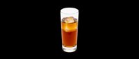 Iced tea in a tall glass with ice cubes, isolated on transparent background, ready for menu design, stickers, print on demand, and T-shirt clipart use.
