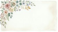 Watercolor floral corner arrangement with roses, eucalyptus, and ferns on cream background, isolated and ready for wedding invitations, greeting cards, and design projects.