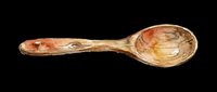 Wooden spoon with natural grain texture and warm honey tones, isolated on transparent background. Ready for kitchen design, cooking blogs, recipe graphics, t-shirt designs, print-on-demand products, and culinary clipart applications.
