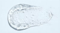 Clear gel texture with bubbles and particles suspended throughout, suitable for cosmetic, skincare, and beauty product packaging mockups.