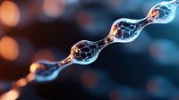 Glowing neural network visualization with interconnected nodes on dark background with bokeh lights, representing artificial intelligence and deep learning.