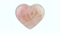 Rose quartz heart stone isolated on white background, perfect for wellness, spirituality, and healing design projects.
