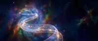 Cosmic spiral nebula with vibrant colors and glowing gas clouds in deep space showcasing stellar formation and celestial beauty for astronomy content.