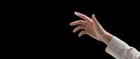 Isolated hand gesture reaching out on transparent background, ready for design use on t-shirts, clipart, stickers, print-on-demand products, and sublimation projects.