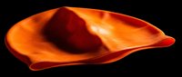Orange silicone swim cap isolated on transparent background, ready for T-shirt design, stickers, clipart, print on demand, and sublimation projects.