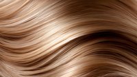 Smooth flowing waves of blonde and brown hair strands create elegant pattern with highlights and shadows. Natural wavy texture for beauty and hair care designs.