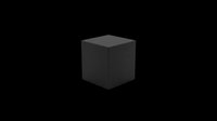 Black cube isolated on transparent background, ready for design use in t-shirts, clipart, stickers, print-on-demand products, sublimation, and digital graphics.
