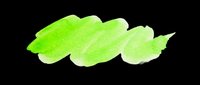 Bright lime green watercolor brush stroke isolated on transparent background, ready for stickers, t-shirt design, cards, sublimation, and print on demand projects.