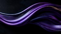 Elegant flowing purple and black waves create dynamic motion against dark background, abstract modern design for luxury branding and creative projects.