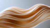 Smooth flowing waves in warm caramel and cream tones create elegant abstract background with gentle curves and soft gradient transitions. Great for beauty industry designs.