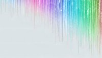 Colorful digital rain effect with rainbow gradient streams flowing downward on light background for modern tech designs and presentations.