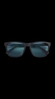 Black wayfarer sunglasses with dark teal lenses, isolated on transparent background. Ready for t-shirt design, clipart, stickers, and print-on-demand products.