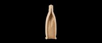 Kraft paper wine bottle bag isolated on transparent background, ready for T-shirt design, stickers, clipart, print on demand, and sublimation projects.