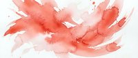 Abstract coral watercolor brush strokes on white background with organic flowing shapes and paint splatters for artistic design projects.
