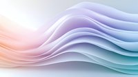 Smooth flowing waves in soft pastel colors create gentle abstract background with gradient transitions from coral pink through lavender to mint green and blue tones.