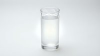 Glass of fresh milk or water isolated on white background, suitable for beverage, dairy, nutrition, and wellness design projects.