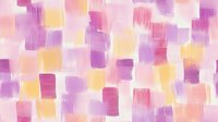 Abstract brushstroke pattern in soft pink, purple and yellow watercolor style creates gentle geometric shapes on white background. Seamless repeat design for fabric and decor.