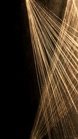 Golden light streaks flowing diagonally across dark background creating dynamic motion blur effect for modern digital art and technology concepts.