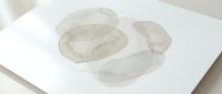 Clear quartz crystal stones arranged on white paper background for healing meditation and spiritual wellness practices.