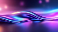 Vibrant flowing waves in neon pink and electric blue create dynamic abstract background with glowing light effects and smooth gradients for modern design projects.