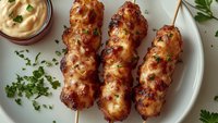 Golden crispy potato croquettes with herbs and creamy dipping sauce on white plate, perfect for appetizers, side dishes, and comfort food recipes.