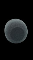 Dark gray textured sphere isolated on transparent background, ready for design use in t-shirts, clipart, stickers, print-on-demand products, sublimation, and digital graphics.