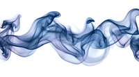 Blue smoke waves flowing gracefully on white background creating elegant abstract patterns for modern design projects and artistic compositions.