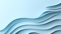 Minimalist wavy layers in soft blue tones create abstract flowing pattern with paper cut effect, suitable for modern business presentations and backgrounds.